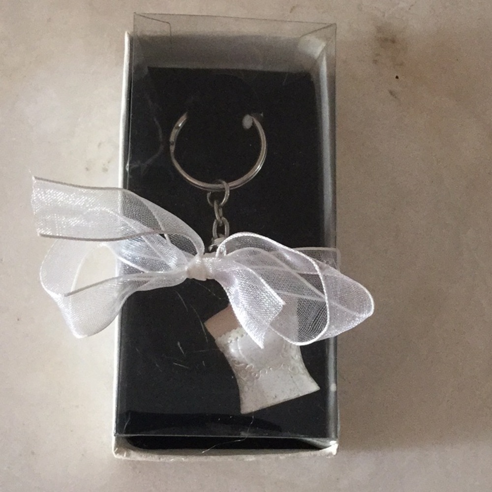 Bridal bodice keychain still in box